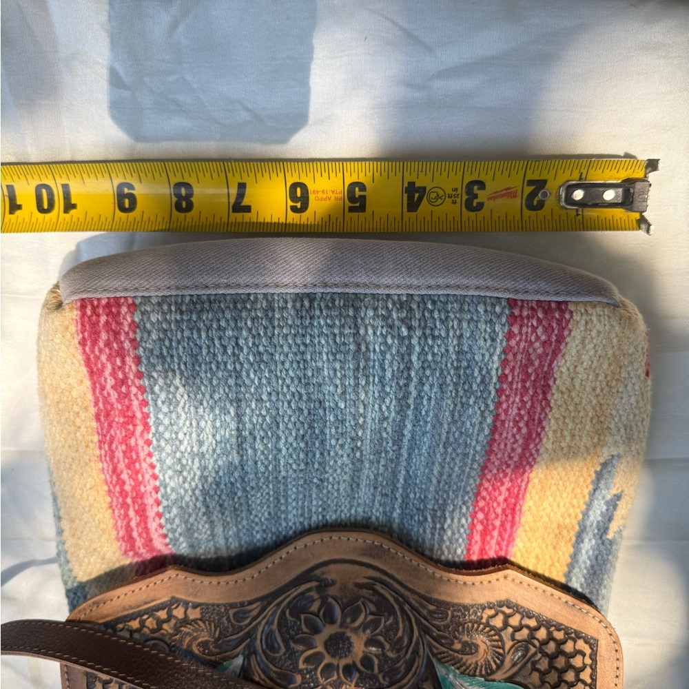 Myra Bag Western Leather Canvas Crossbody Multicolor - Picture 7 of 9